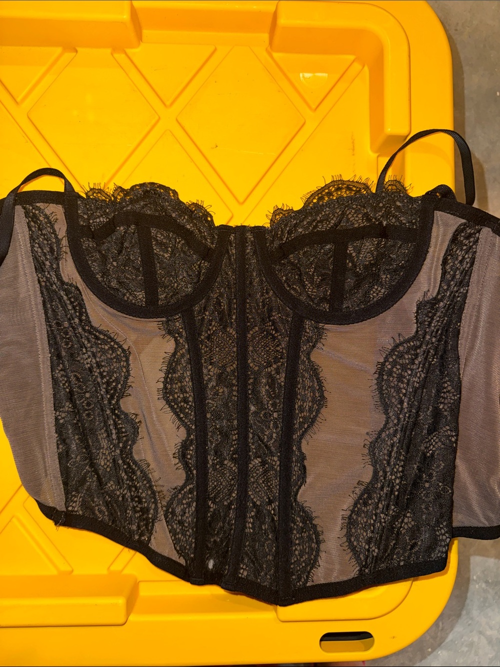 Urban Outfitters Black Lace Bustier Corset Top